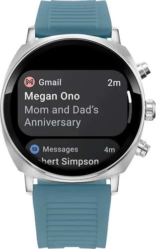 Vista 8 de Citizen CZ Smart PQ2 - Reloj inteligente unisex de 1.614 in con aplicación YouQ con IBM Watson® AI y NASA Research, Wear OS por Google, recursos Azul