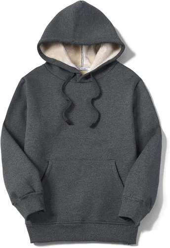Vista 2 de Gihuo Sudadera con capucha cálida de invierno para mujer con forro polar Sherpa