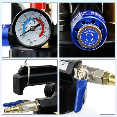 Vista 9 de JoyFans Extractor y dispensador de bomba de fluido de transmisión neumática de 10L, sistema de transferencia de aceite de caja de cambios, kit