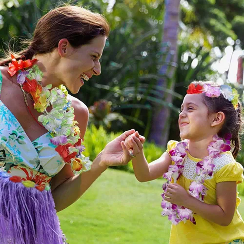 Vista 3 de Faldas de hierba para adultos, falda hula talla grande, disfraz de fiesta hawaiana Luau Dance Hawaiian Party Costume cintura elástica, Púrpura