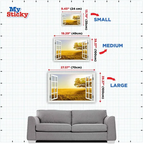Vista 4 de Giraffe - Adhesivo decorativo para pared, diseño de jirafa en 3D, diseño de jirafa extraíble