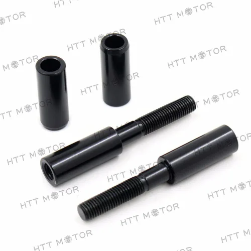Vista 6 de MT387-001 - Kit de extensiones de espejo negro de 2 pulgadas compatible con Harley Softail Sportster Dyna Touring