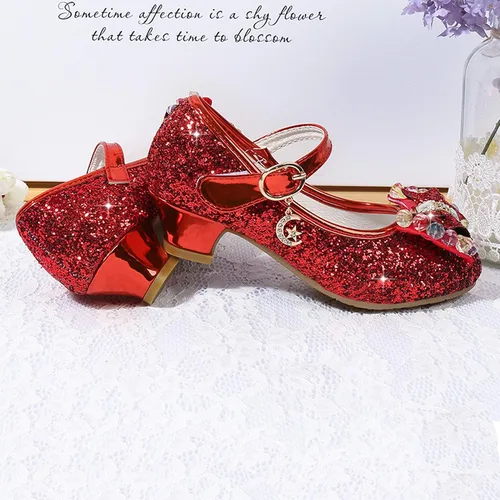 Vista 3 de Cadidi Dinos Zapatos de vestir para niñas con tacón de fiesta de boda Mary Jane Princess Flower Shoes (bebéniño pequeñoniño grande)