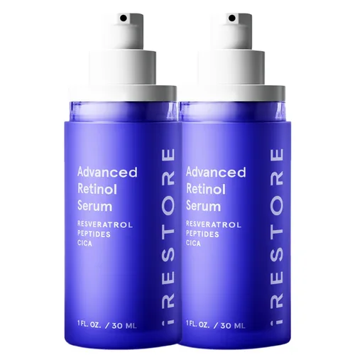 Vista 11 de iRestore Suero de retinol para cara, 1% retinol con péptidos y ácido hialurónico, suero nocturno antienvejecimiento para pieles sensibles, sin