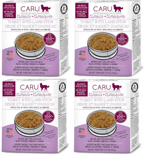 Vista 7 de Caru Classics - Estofado de carne para perros, alimento húmedo saludable para perros o alimento para perros, mezcla equilibrada de omega, cajas