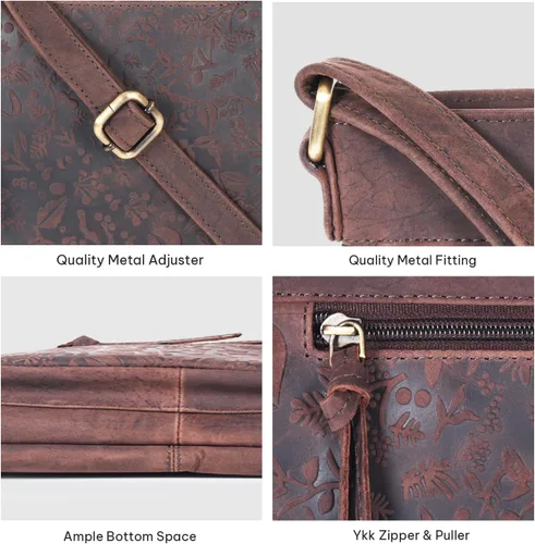 Vista 63 de VALENCHI Real Genuine Leather Women's Crossbody Purse/Bag With Adjustable Strap