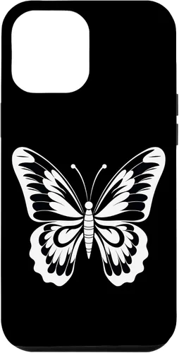 Vista 25 de Funda gráfica de mariposa blanca y negra para iPhone 16