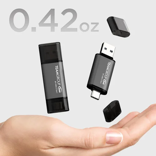 Vista 5 de TEAMGROUP X1 64GB USB 100MB/s 3.2 Gen 1 Tipo A y Tipo C (3.1/3.0) OTG Memoria USB de interfaz dual Compatible