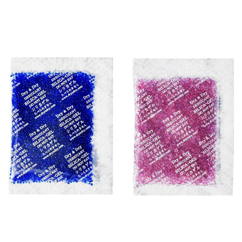 Vista 13 de Dry & Dry Paquetes de gel de sílice de 0.04 oz [50 paquetes] Indicador azul (azul a rosa) Paquetes de gel de sílice desecantes Paquetes de gel