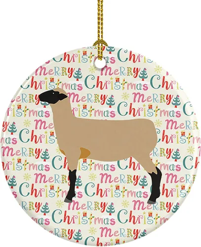 Vista 13 de Caroline's Treasures Adorno de cerámica de avestruz común para árbol de Navidad, decoración colgante para el hogar, Navidad, vacaciones, fiesta