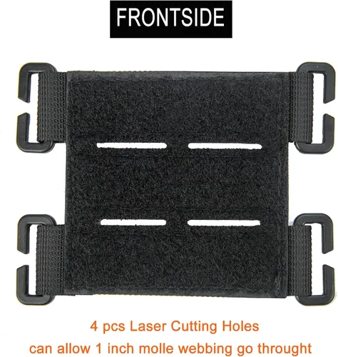 Vista 3 de 4 paneles de parches Molle con bucle de corte láser, soporte de pantalla de parche Molle para mochila, 6 x 3 y 3 x 3 pulgadas, incluye parche