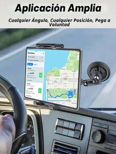 Vista 4 de Soporte para tablet de tablero y parabrisas de automóvil para tabletas y teléfonos de 6 a 15.6 pulgadas