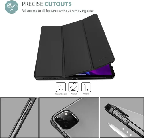 Vista 5 de ProCase Funda Inteligente para iPad Pro 12.9 2022/2021/2020/2018, Carcasa Trasera Rígida Delgada con Soporte Cubierta Inteligente para iPad Pro