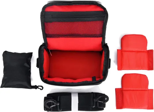 Vista 9 de Funda de hombro compacta para cámara compatible con Canon M50 SX420 Sony a6400 Bolso bandolera con cubierta impermeable para cámara sin espejo