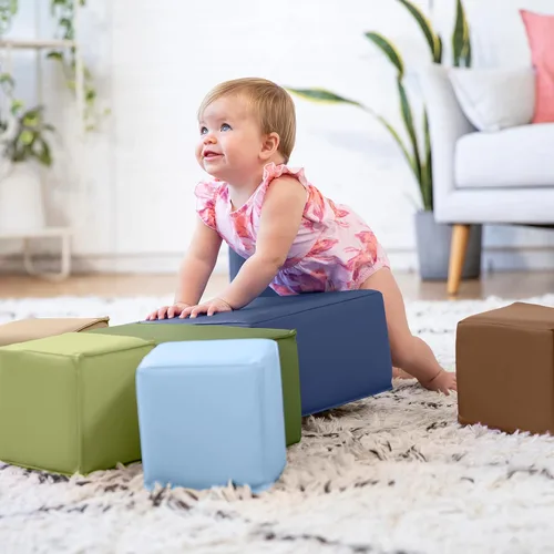 Vista 9 de ECR4Kids SoftZone - Juego de bloques de construcción para niños pequeños, 7 Espuma suave, cubierta de poliuretano, espuma certificada GREENGUARD