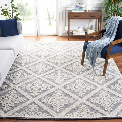 Vista 10 de SAFAVIEH Vermont Collection - Alfombra decorativa de 2 pies 3 pulgadas x 4 pies, color marfil, lana hecha a mano, ideal para zonas de alto tráfico