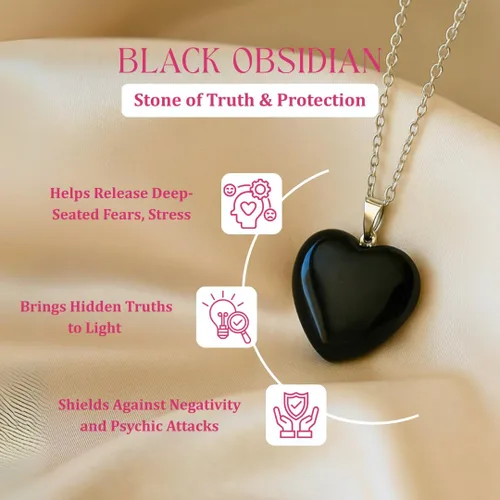 Vista 60 de Gempires Love - Collar con colgante de cristal de corazón para mujer, chapado en plata, cadena ajustable de 18 + 2 pulgadas