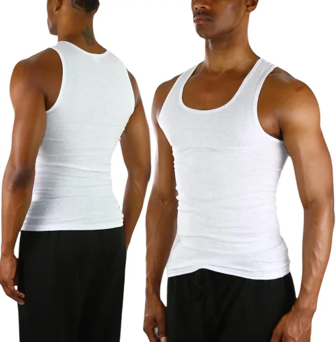 Vista 3 de ToBeInStyle Paquete económico para hombre de cuello redondo sin mangas A-Shirts