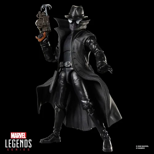 Vista 3 de Marvel Legends Series Spider-Man Noir, Retro Cardback Spider-Man Comics Figura de acción coleccionable de 6 pulgadas (exclusivo de Amazon)