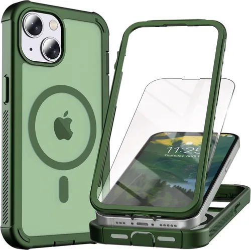 Vista 44 de Funda magnética para iPhone SE 3ª y 2ª [protector de pantalla] [compatible con MagSafe] [protección contra caídas de grado militar]