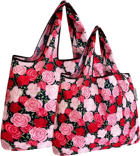 Vista 16 de Bowbear Bolsa de compras reutilizable de nailon plegable (juego de 2), cachemira colorida