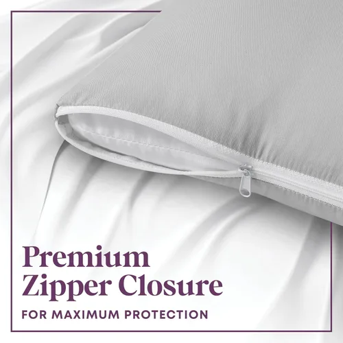 Vista 5 de CIRCLESHOME Protectores de Almohadas Decorativas – Fundas de almohada 100% algodón transpirable – Fundas de almohada cuadradas de 24 x 24 – Protege