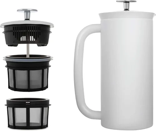 Vista 2 de ESPRO - Prensa francesa P7 - Cafetera y tetera aislada de acero inoxidable de doble pared con microfiltro - Mantiene las bebidas calientes durante