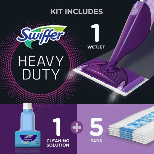 Vista 7 de Swiffer Kit de iniciación WetJet, morado/plateado