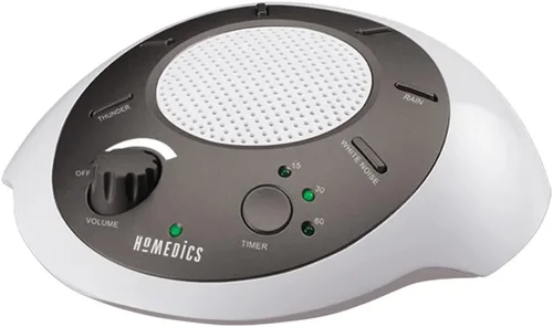 Vista 9 de Máquina de sonido de ruido blanco Homedics SoundSleep, azul, pequeña máquina de sonido portátil con 6 relajantes sonidos de la naturaleza, terapia