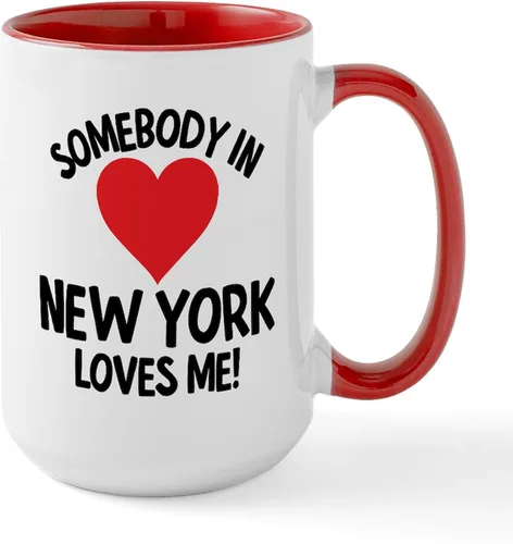 Vista 26 de CafePress New York Republic Tazas de cerámica de 15 oz (15.0 fl oz)