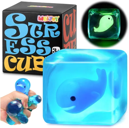Vista 14 de Juguetes sensoriales de cubo antiestrés para adultos, pulpo que brilla en la oscuridad, juguetes sensoriales para niños con autismo, bolas de estrés