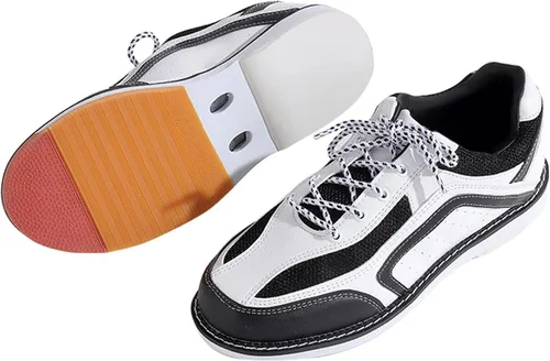 Vista 3 de VEACAM Zapatos de bolos cómodos para mujer, zapatos de bolos de cuero a la moda