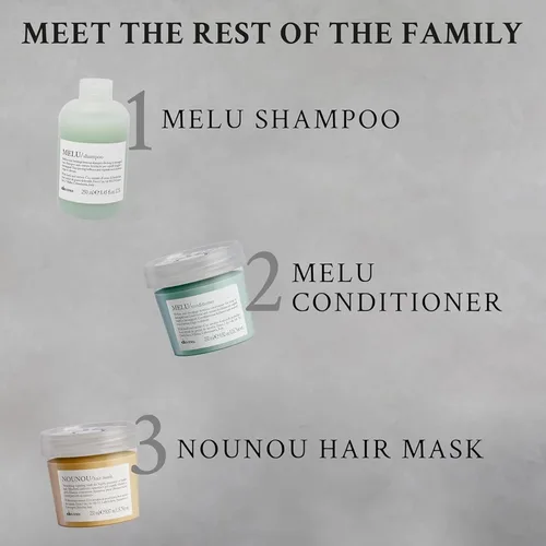Vista 7 de Davines Champú MELU, limpieza antirotura para cabello largo o dañado
