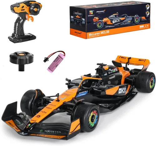 Vista 7 de MIEBELY Auténtico auto de control remoto McLaren F1 con licencia 1/14 – Serie de autos RC de la colección Fórmula 1 para niños y adultos