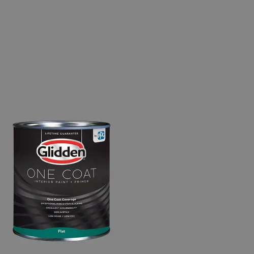 Vista 87 de Glidden Pintura Interior + Imprimación: Gris/Plata Antigua, Una Capa, Satinado, 1 Galón