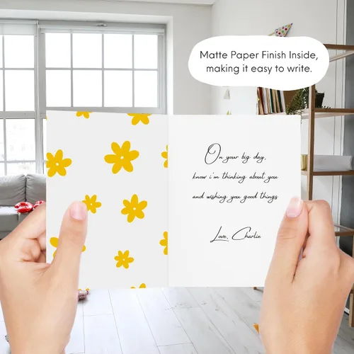 Vista 4 de Bonita tarjeta de felicitaciones – Tarjeta de felicitación con juegos de palabras de Aly Lou Cualquier logro, hito, cumpleaños, promoción, hogar
