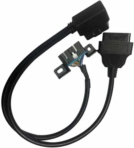 Vista 4 de OBD2 Cable de extensión de ángulo recto macho a hembra recto compatible con vehículos Buick y Wuling de 1.181 in