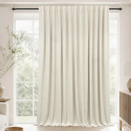 Vista 38 de KOUFALL Cortinas opacas de lino de 24 pulgadas de largo, cortinas térmicas cortas para oscurecer la habitación, cortina de baño para cocina sobre