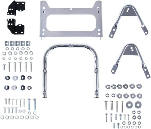 Vista 7 de Advanblack Soporte desmontable de montaje para maletero de dos ruedas, compatible con Harley Touring Street Glide Road King Electra Glide 2009