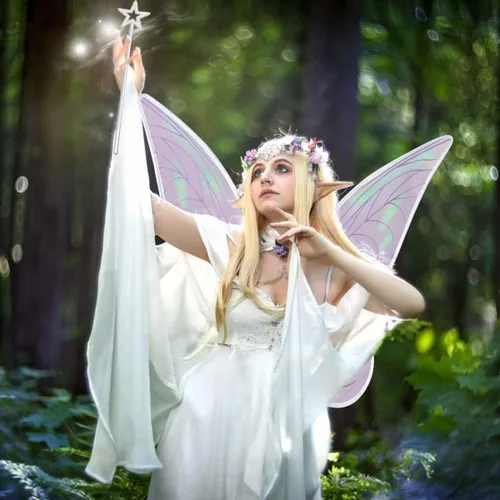 Vista 6 de quescu Fairy Wings for Adults,Butterfly Wings for Girls,Angel Wings,Fairy Costume for Women Halloween Dress Up Party Favor