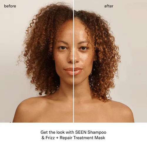 Vista 5 de SEEN Máscara de tratamiento de frizz + reparación, sin fragancia, combate el encrespamiento, repara el daño para un cabello más fuerte, suave