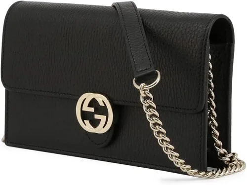 Vista 2 de Gucci - Bolso de piel de camelia entrelazado con cadena marmont, color plateado