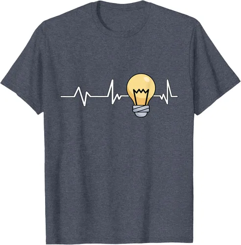 Vista 94 de Bombilla Heartbeat bombilla regalo bombilla bombilla camiseta Negro