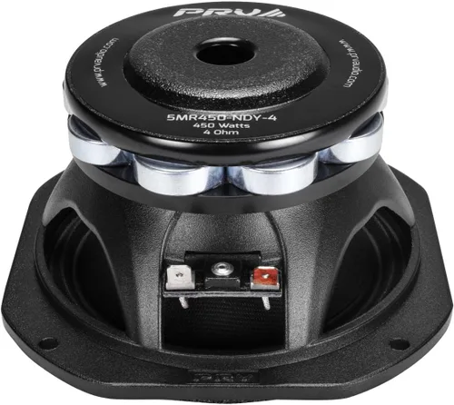 Vista 5 de PRV AUDIO 5MR450-NDY-4, Altavoz de rango medio de 5 pulgadas, imán de neodimio de gama alta, 4 ohmios, 450 vatios, altavoz de audio profesional