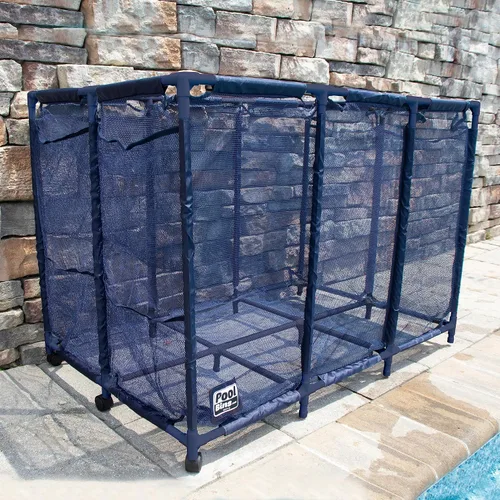 Vista 2 de Soporte para fideos de piscina, juguetes, flotadores, bolas y flotadores, organizador de almacenamiento de malla, extra grande
