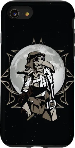 Vista 13 de iPhone 15 Médico de la peste con máscara de médico de la peste y funda de tarjeta del tarot