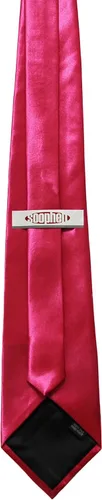 Vista 46 de Soophen corbata para hombre 3.75 pulgadas de color sólido