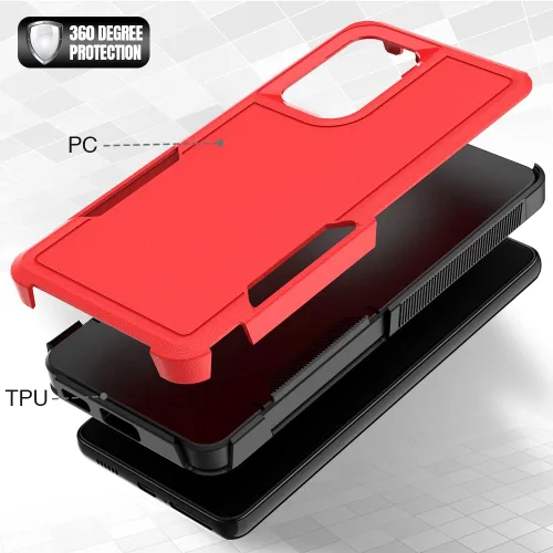 Vista 245 de Jeylly Compatible con Samsung Galaxy A22 5G Funda, Funda Samsung A22 5G con 2pcs protectores de pantalla de vidrio templado