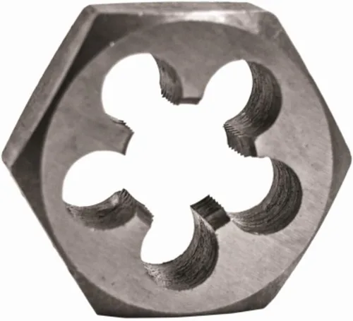 Vista 4 de Century Drill & Tool, 98219, 1-8 NC, Troquel hexagonal, Roscas externas de corte de precisión, Acero de aleación de alto carbono