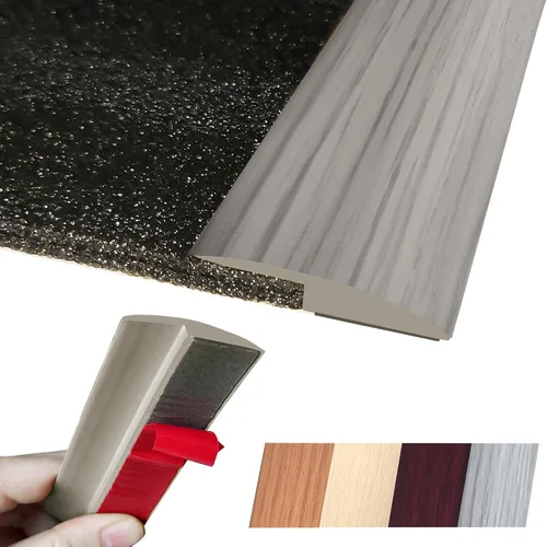 Vista 9 de Tira de transición de piso de 1/5 pulgadas de altura, alfombra autoadhesiva, baldosas de madera, cubierta de transición laminada, borde de puerta